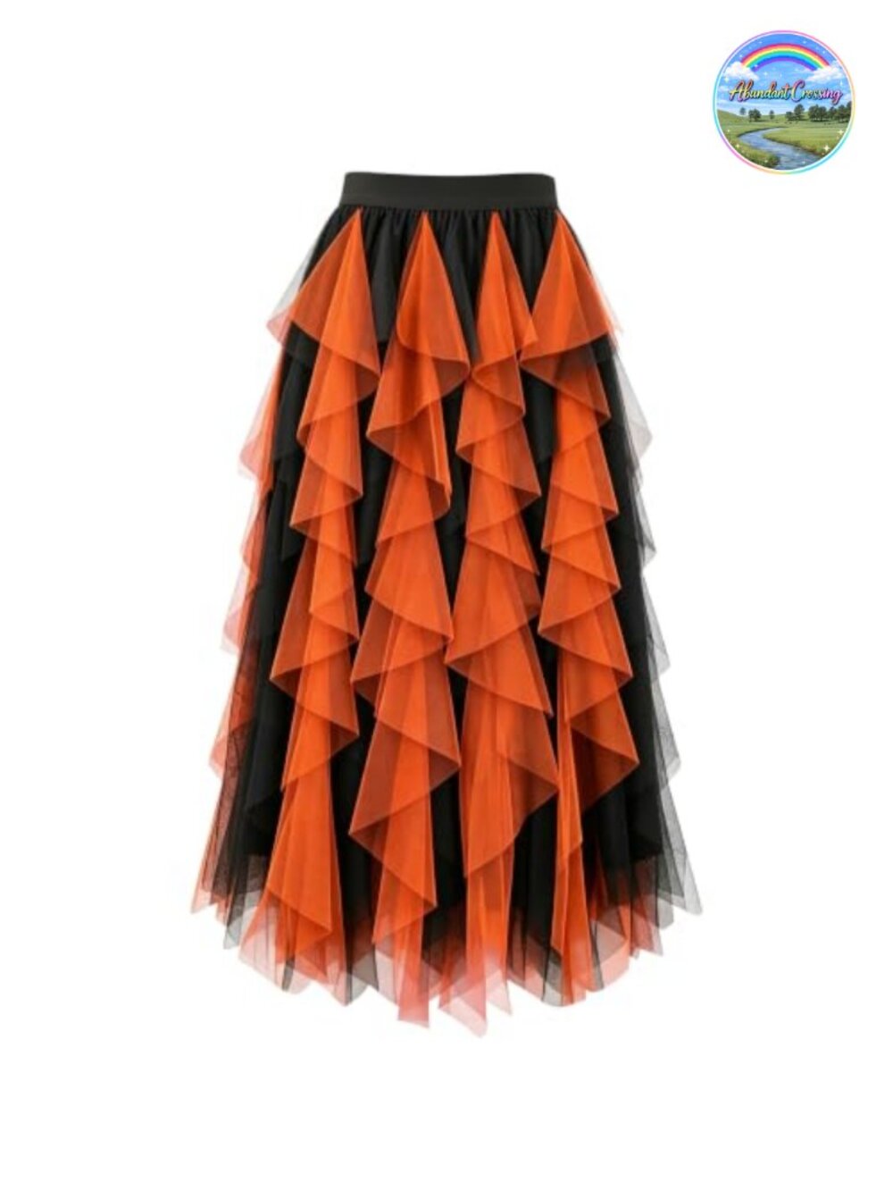 Layered Mesh Tulle Skirt A-Line Fairy Flared High Waisted Party